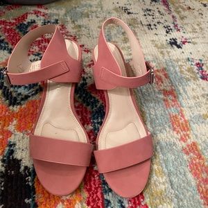 New, never worn Pink Kelly and Katie Heeled Sandals